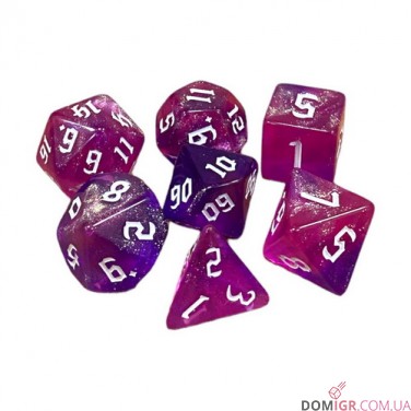 Набор кубиков - Double Color Glitter 7 Dice Set (в ассортименте)